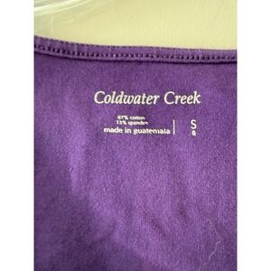 Coldwater Creek Size Small Purple Sleeveless Tank Shirt